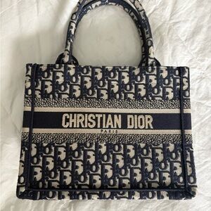 Dior Tote in Navy and Cream